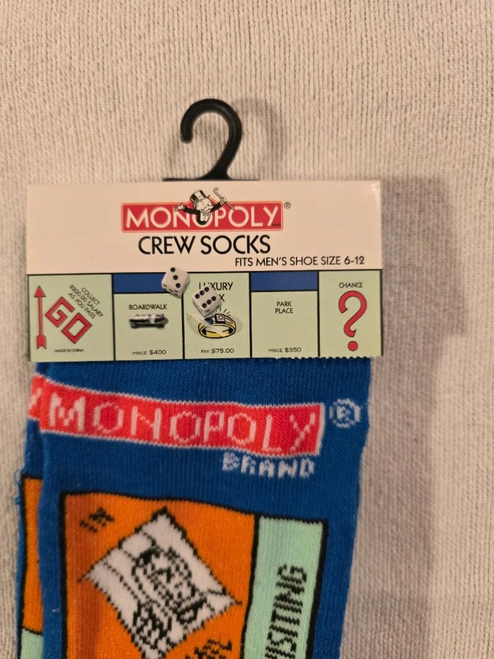 Monopoly Brand Crew Socks - Men's Size 6-12 - NWT